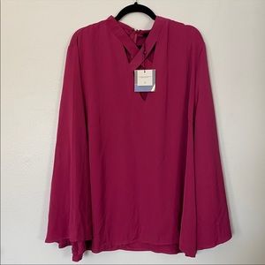 Missguided Bell Sleeve Hot Pink Dress